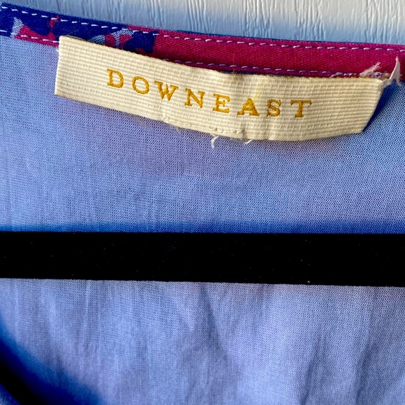 Down East Colorful Floral Dress with Puff Sleeves M/L - Picture 6 of 6